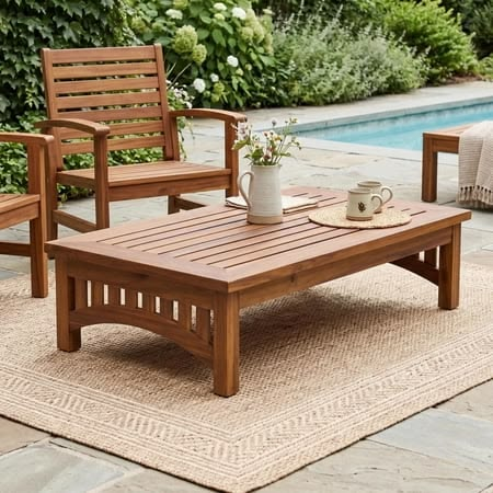 Small Patio Makeover with Rattan Chairs and Lush Greenery image