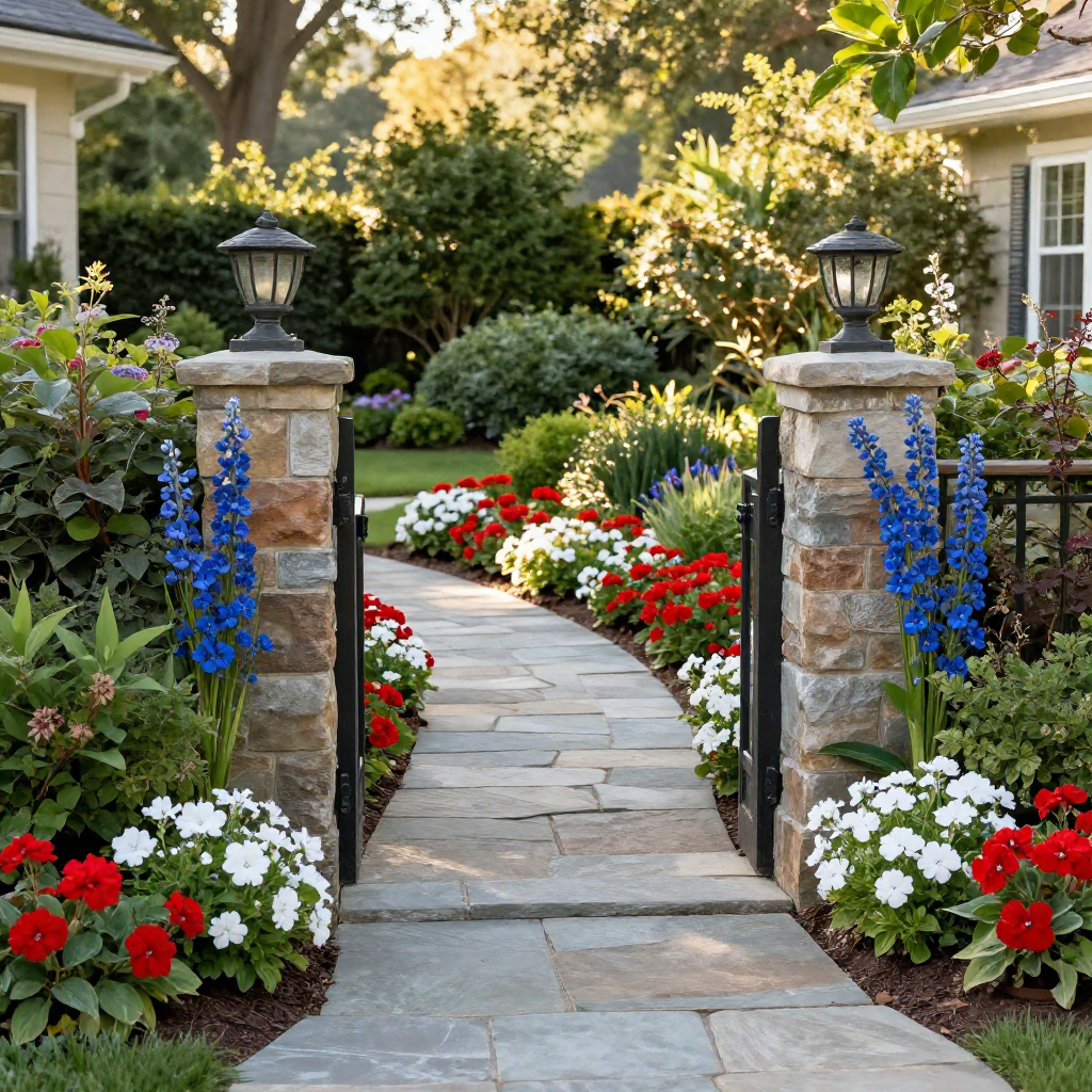 Patriotic Garden Decor Ideas for the 4th of July That Guests Will Love image