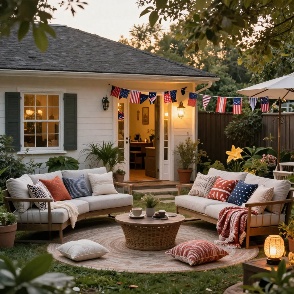 Patriotic Garden Decor Ideas for the 4th of July That Guests Will Love image
