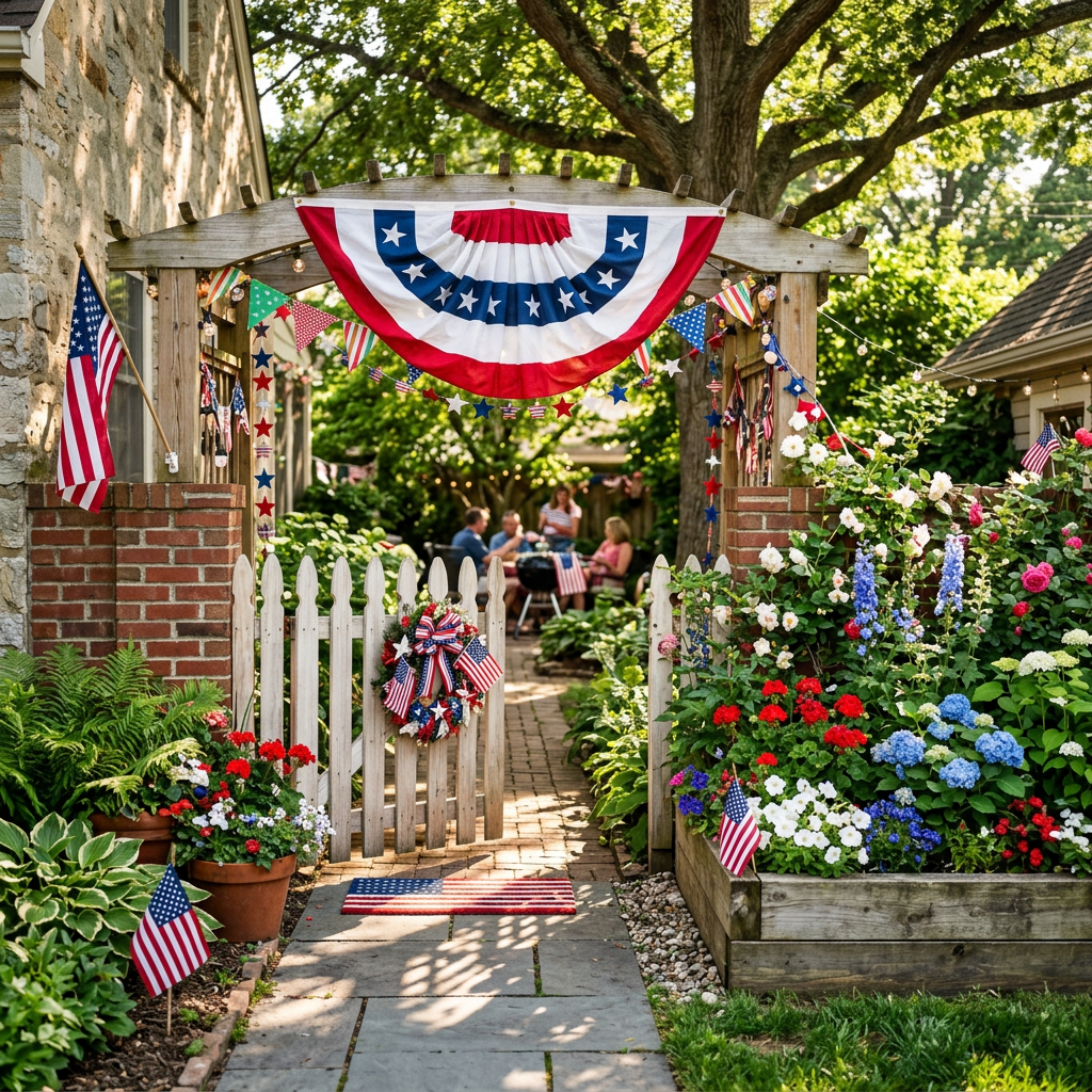 Patriotic Garden Decor Ideas for the 4th of July That Guests Will Love image